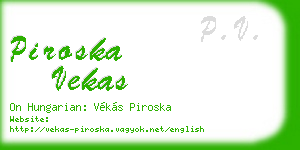 piroska vekas business card